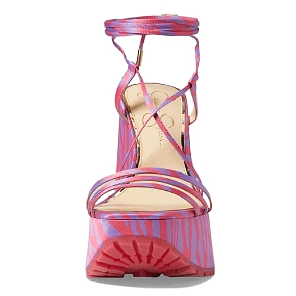 New w/o Box Jessica Simpson Damazy Platform Strappy Wedge Dress Sandals Size 8.5 - Picture 3 of 9